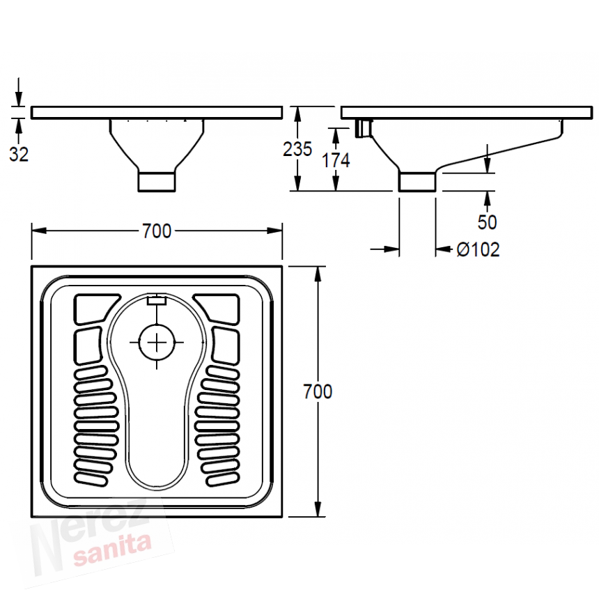 Nášlapné WC Franke KWC CMPX503N