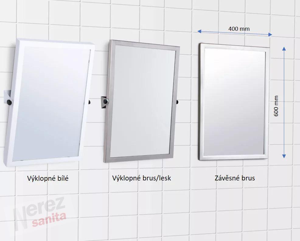 Nerez zrcadlo výklopné invalidní 400x600mm  lesk