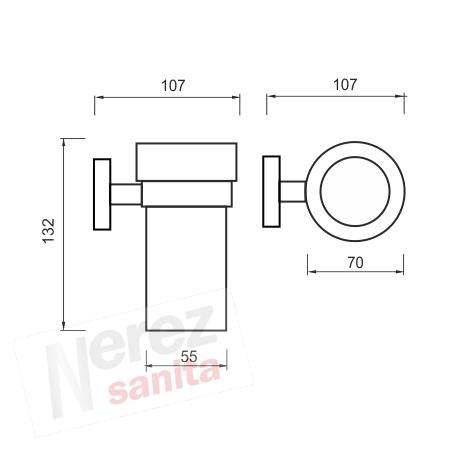 Držák na kartáčcky, nerez UNM 13058KN-10