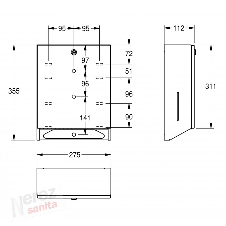 Zásobník papírových ručníků Franke KWC RODX600
