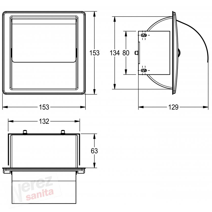 Nerez držák na toaletní papír Franke KWC STRX673E