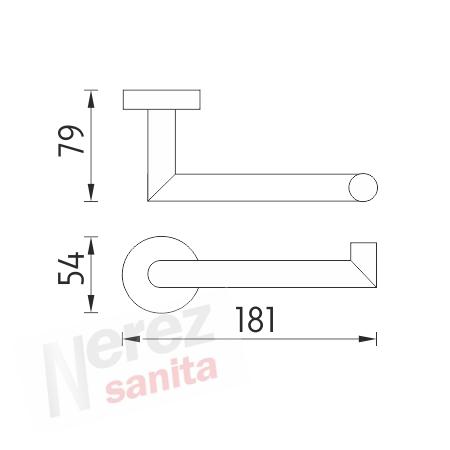 Držák na toaletní papír nerez UNM 13055M-10