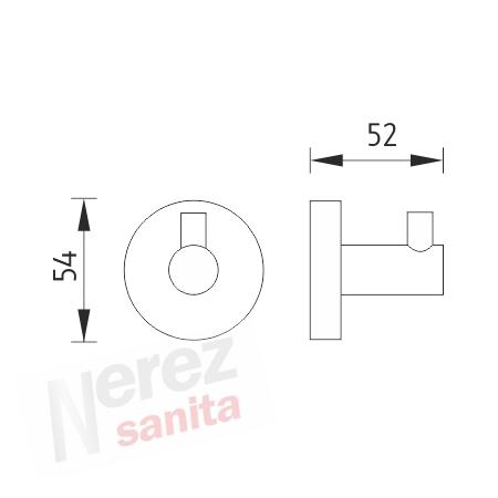Háček nerez  UNM 13054-10