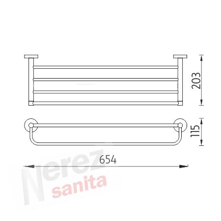 Police na ručníky nerez UNM 13063-10