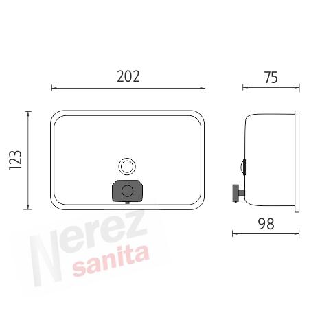Dávkovač tekutého mýdla nerez lesk HP 8131-H-18