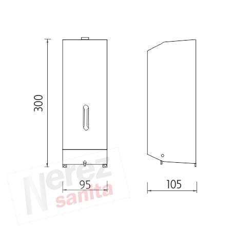 Zásobník na gel nebo mýdlo, nerez HPM 27031-M-10